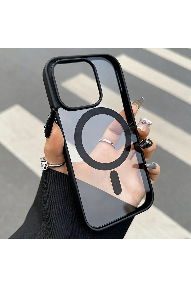 iPhone 15 Pro Max Black Luxury Magnetic Wireless Charge For Magsafe Case For iPhone 17 Pro Max 16 15