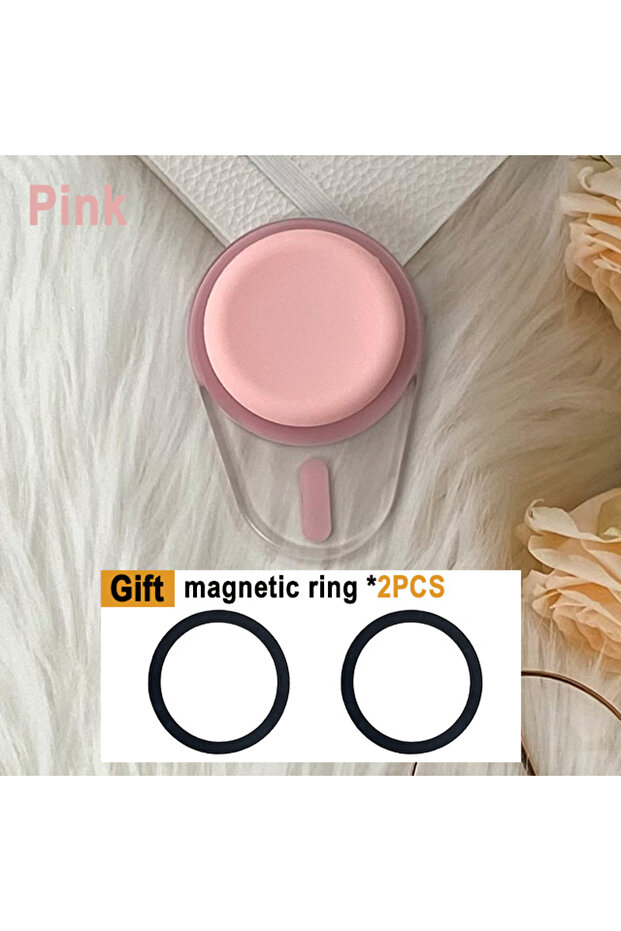 Pink Grippopso Magnetic Cellphone Grip Tok Griptok For IPhone 16 15 14 13 12 Series Magnetic Phone