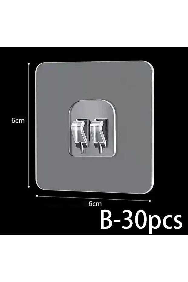 B-30pcs-6X6CM 5-50pcs لاصق قوي مقاوم للماء رف لاصق للحمام والمطبخ