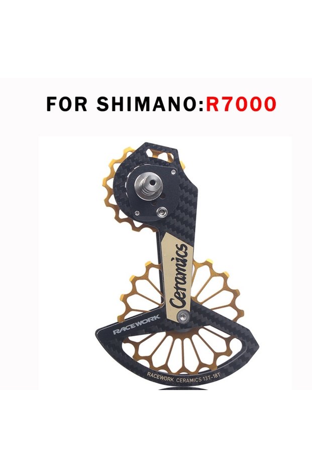 RK3 Gold RACEWORK 18T Road Bike Rear Derailleur Carbon Fiber Ceramic Bearing Pulley Guide Wheel Rain