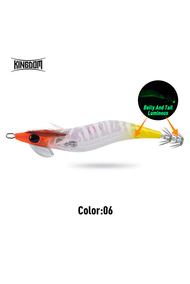 Size 2.5-10g 06 EGI Squid Jig Fishing Lure Luminous Shrimp 2.5# 3.0# 3.5# Sharp Cro