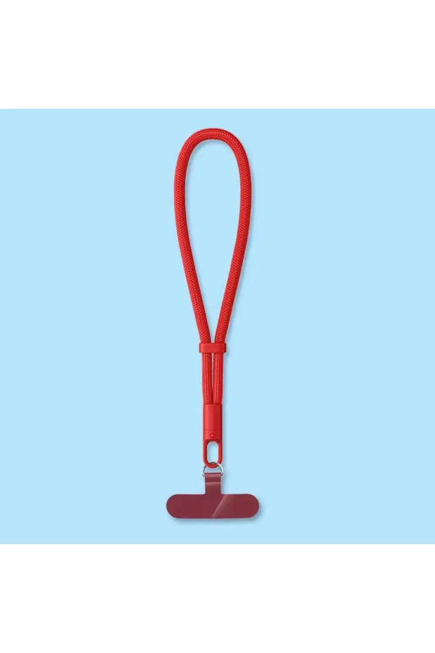 Red Universal Adjustable Mobile Phone Self-locking Anti-loss Lanyard for iPhone Short Wrist S...