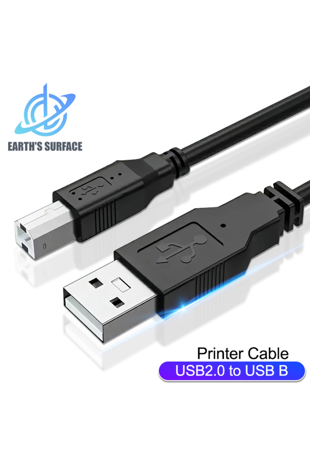 2m USB A to USB B USB Printer Cable Type B Male to A Male USB 2.0 Cable for MacBook HP Canon Epson D