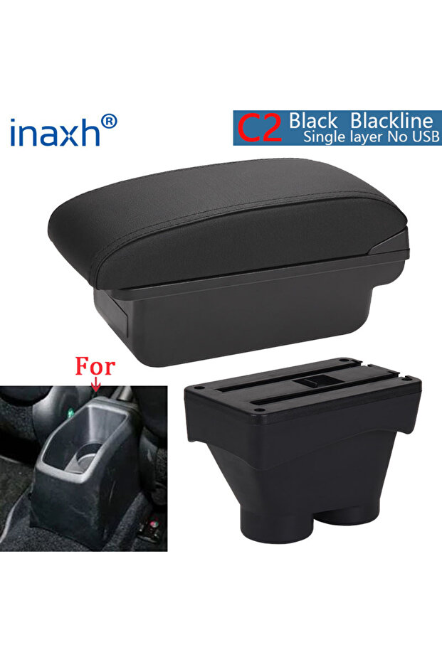 C2 Black line NO USB For Peugeot 208 Armrest Box Storage box Car accessories Retrofit parts Interior