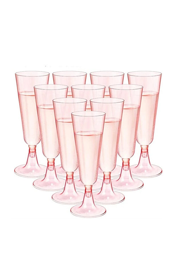 25pcs Pink JUSTINLAU 25/50/100pcs Disposable Cups Clear Plastic Champagne Flutes Bar Cups Toasting G