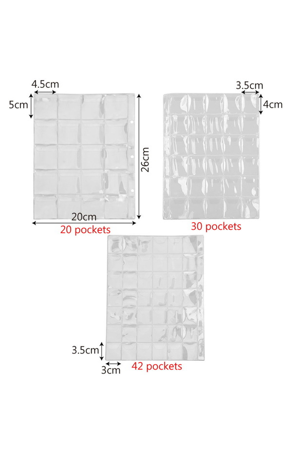 20 30 42 pockets Collection Money Album Case Classic Coin Holder Sheet Mini Penny Coin Storage Album