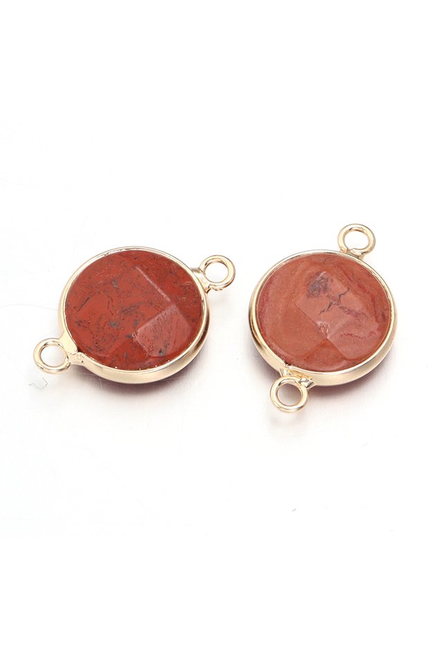 Redstone 2pcs 2-4pcs/lot Natural Stone Faceted Pendant Rose Quartz Lapis Lazuli Jade Charms For DIY