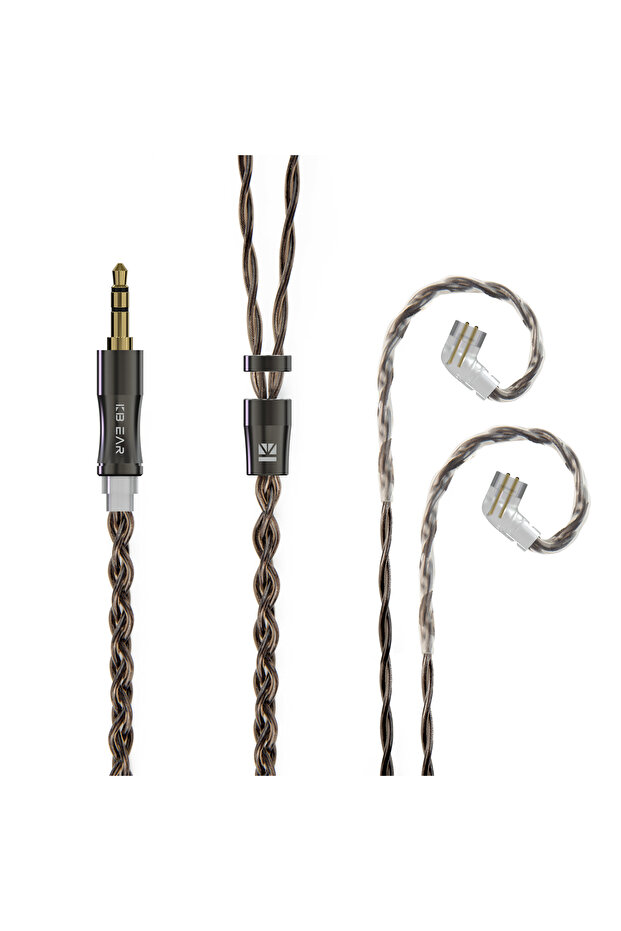 QDC 3.5mm KBEAR Hazy 6N Graphene+Copper-Silver Alloy Mixedly Braided Upgrade Cable Plug Earphone Wir