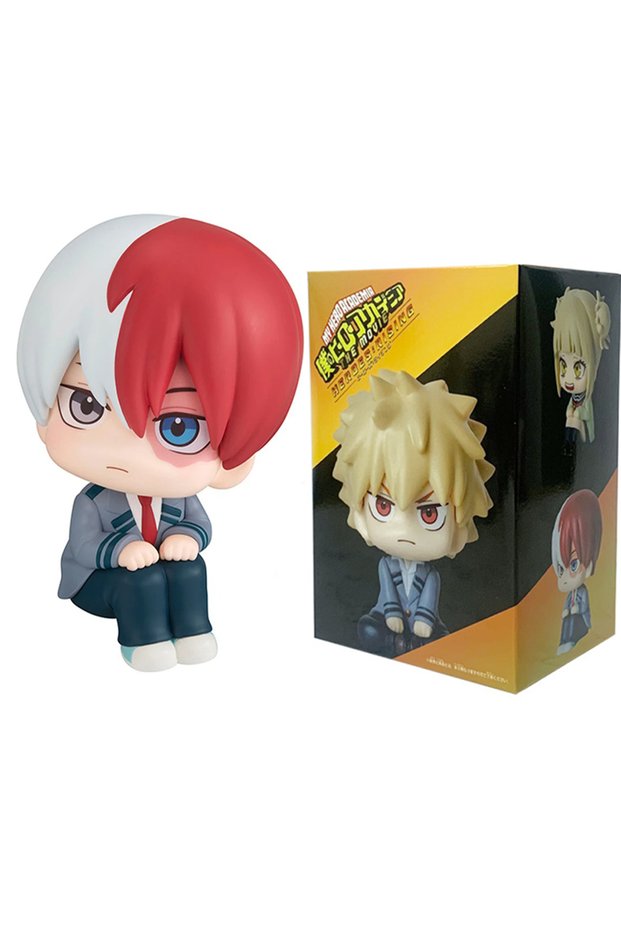 Bandai with box My Hero Academia Anime Figure Pvc Q Version Bakugou Katsuki Midoriya Izuku Action Fi