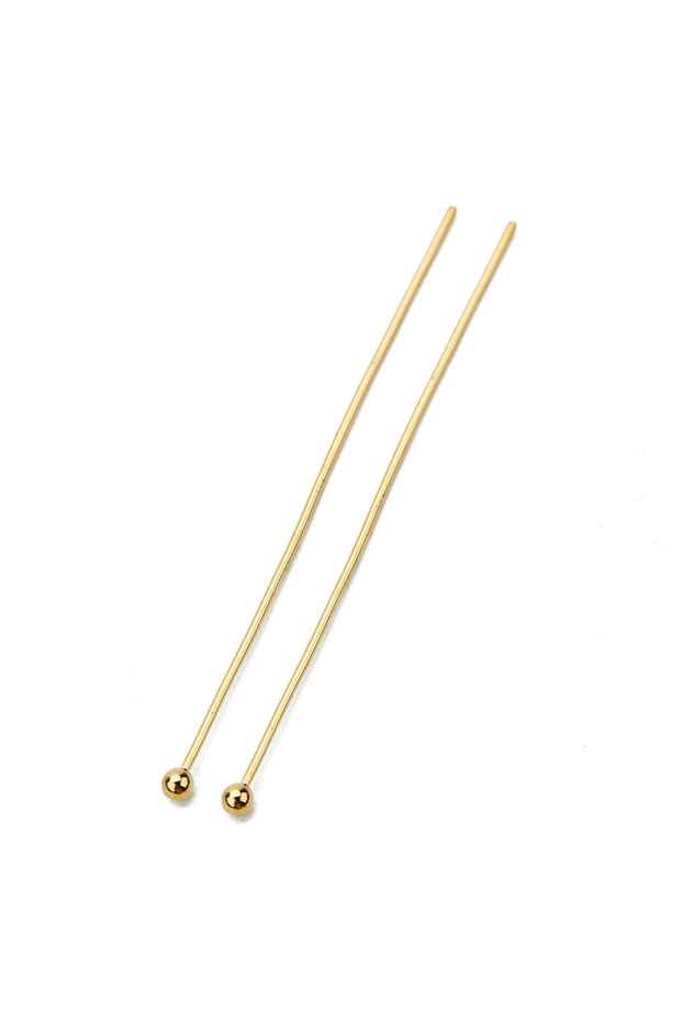 20mm gold ball 100pcs Stainless Steel Eye Flat Head Pins Needles Bulk 20mm 30mm 40mm Gold Color Ball