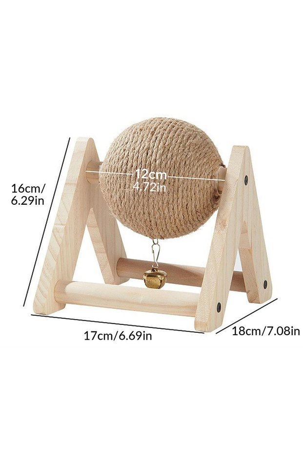 Small Rabbit Toys Grinding Claw Ball Sisal Hemp Wear and Bite Resistant Stable Anti Overturning Litt