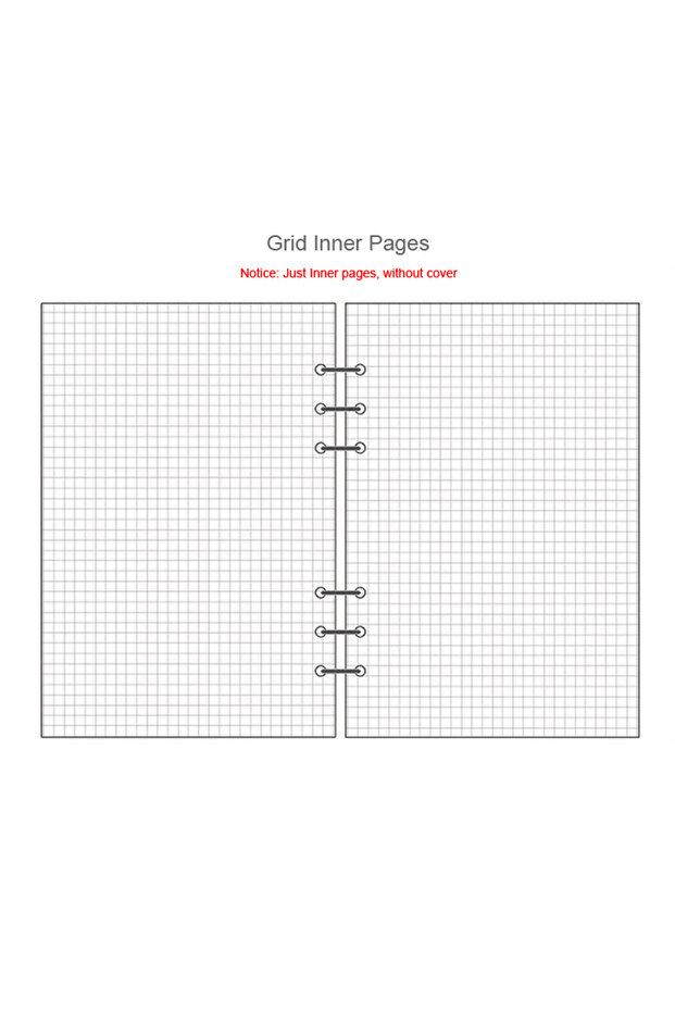 دفتر ملاحظات A5 Grid A5 A6A7 45 ورقة قابلة لإعادة التعبئة، مجلد حلزوني، صفحة داخلية، أسبوعيًا، شهريًا، مهام L