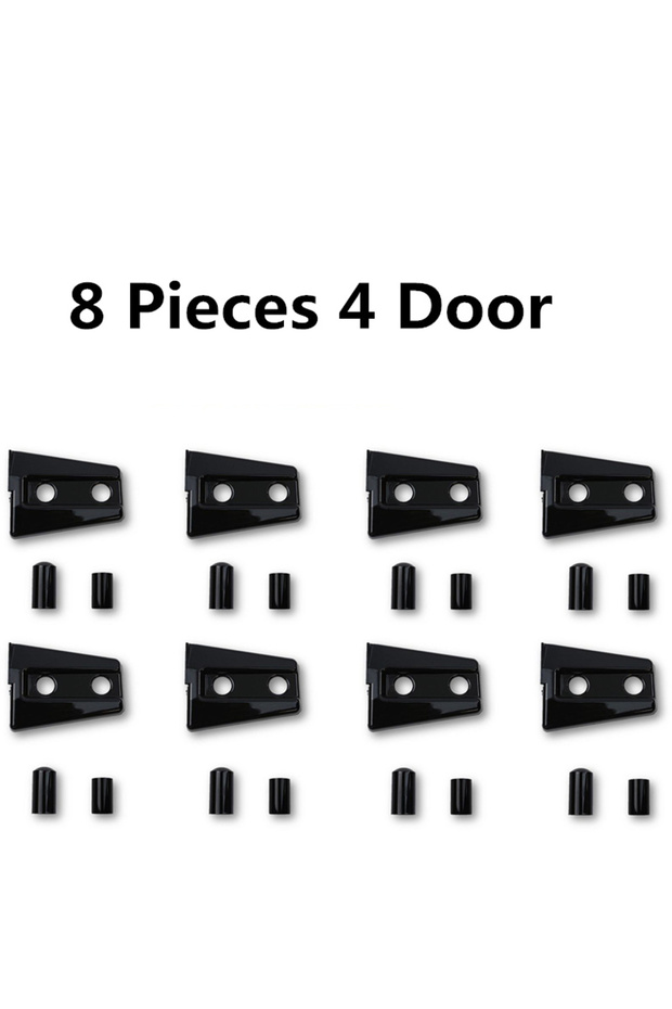 8 PCS 4 Door JK 4-Door Door Hinge Covers Protector Trim Kit for Jeep Wrangler Unlimited Rubicon Saha