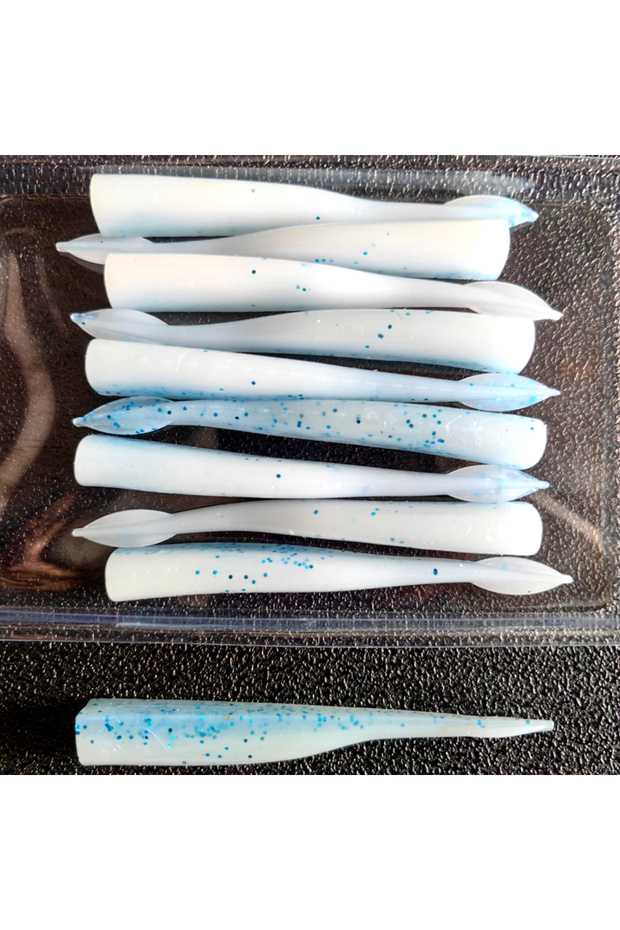 C 10pcs 10pcs/pkt Swim Bait Soft Fishing Lure 7.5mm 2.1g Jig head hook Minnow Soft Fish For Sea Bas