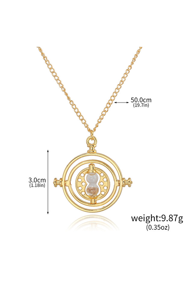 N00147-03 Astronomical Time Converter Classic Harried Time Necklace Timer Hourglass 360 Rotatable Co