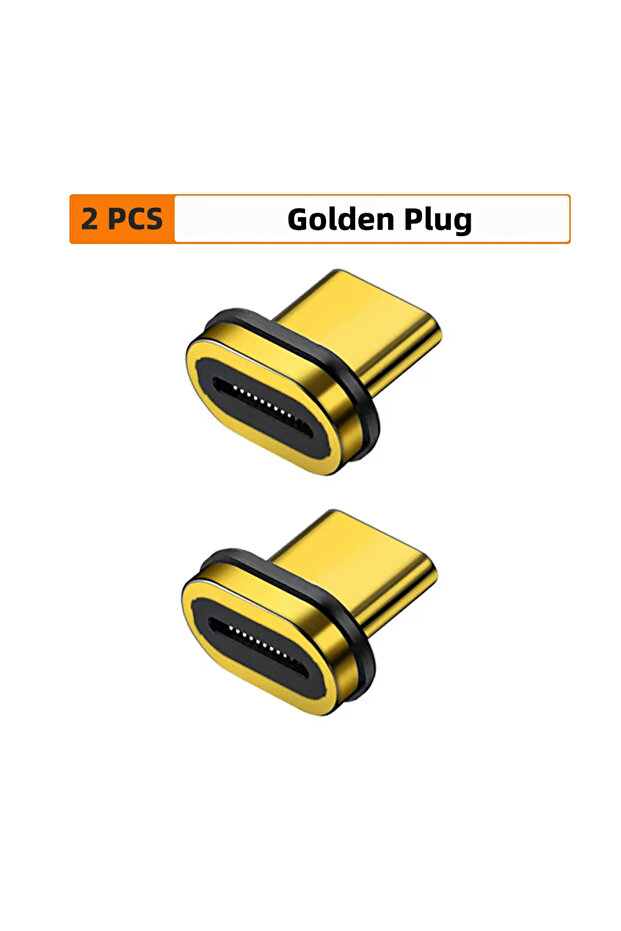 محول BSN مغناطيسي ذهبي من نوع USB4.0 Thunderbolt3 إلى USB C، قطعتان، بقوة 140 واط وسرعة نقل 40 جيجابت في الثانية للشحن السريع