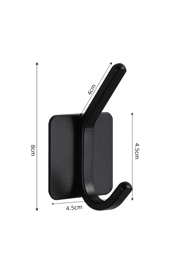 EBK-1pcs Adhesive Wall Hooks Towel Key Cloth Coat Rack Door Bathroom Robe Hanger Kitchen Bag Sticky
