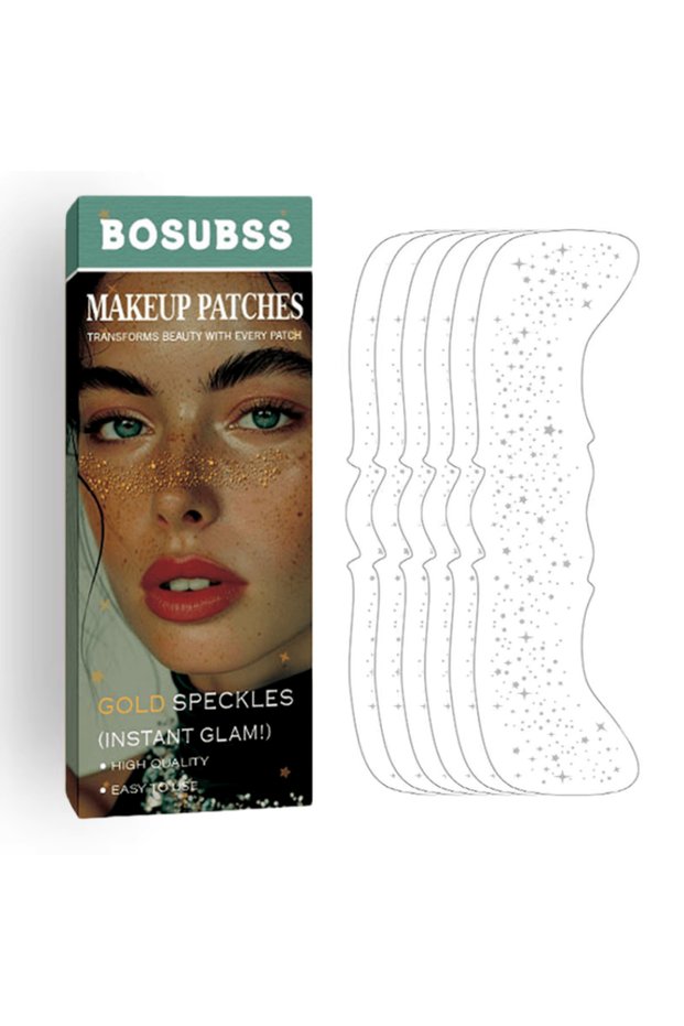 6pcs 6/3 pieces/set - Gold/Silver Star Flashpoint Facial Tattoo Stickers Easy to Apply Natural Freck