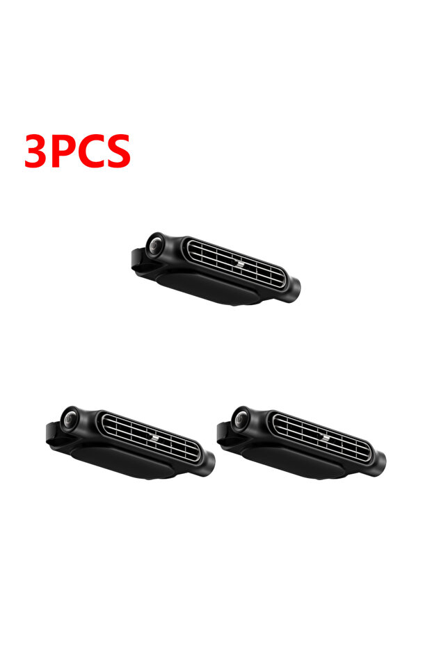Black 1-5PCS Car Headrest Cooling Air Fan 3 Speeds Adjustable Car Interior Rear Headrest F
