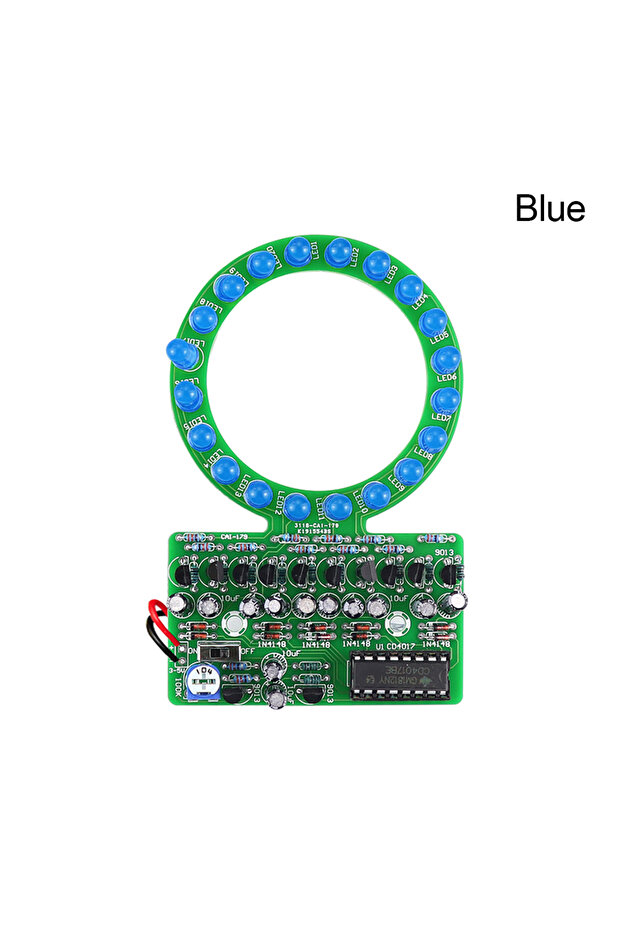 Blue light LED Flashing Lights Soldering Practice Board D4017 Water Flowing Led DIY Kit for SMD SMT