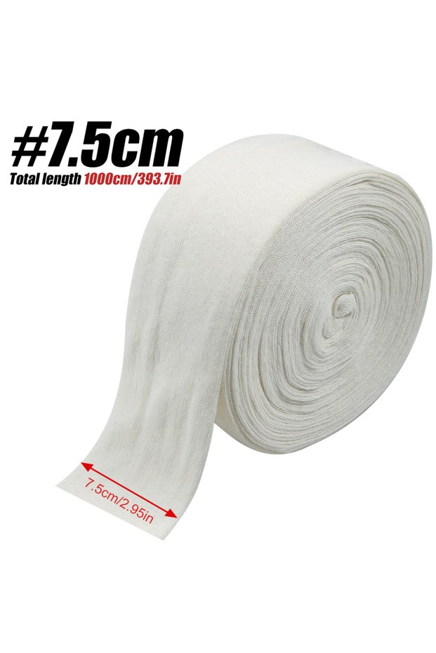 7.5M 1Roll Cotton Tubular Stockinette Gauze Roll Elastic Leg Stockinette Tubing Compression Tube Sle