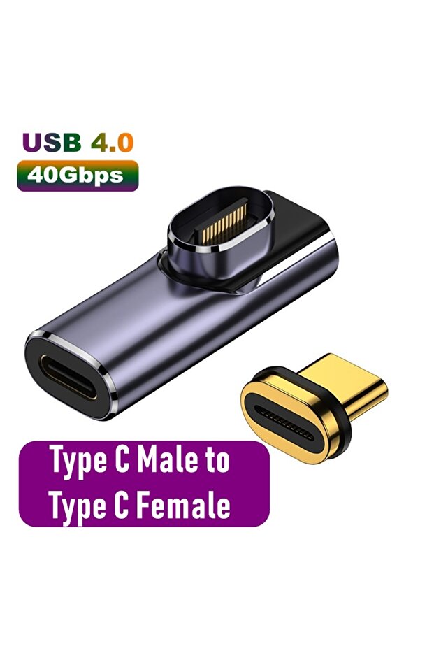 محول USB Type-C OTG مغناطيسي بقوة 100 وات AD050، محول شحن سريع Thunderbolt بسرعة 40 جيجابت في الثانية، USB 3.0 Fash D