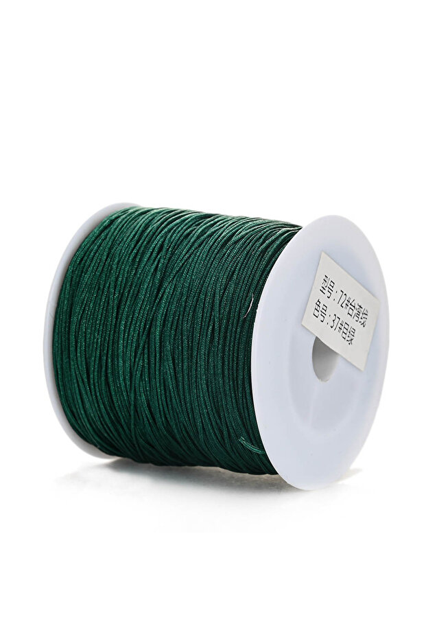 0.8 مم × 95 م أخضر داكن 95 م / لفة 0.8 مم خيط نايلون سلك خيط لصنع سوار قلادة يدويا
