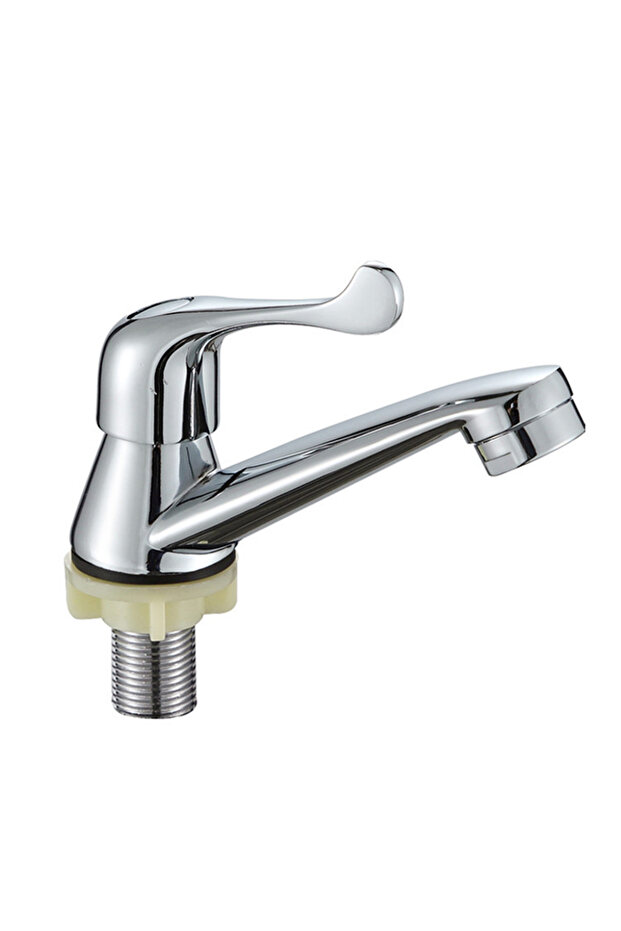 silver Bathroom Single Cold Water Tap Basin Sink Faucet Mixer Home Kitchen Stainless Steel Basin Sin