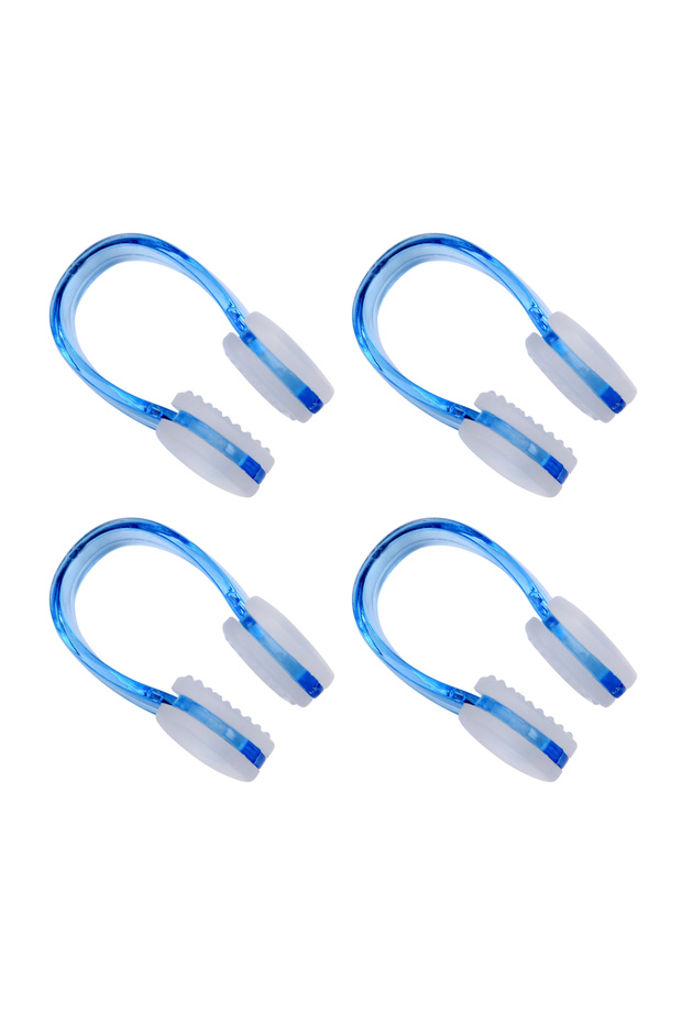 Blue 4PCS Small Size Silicone Soft Swimming Nose Clip Swim Earplug Pool Waterproof Earplug Suit Acc