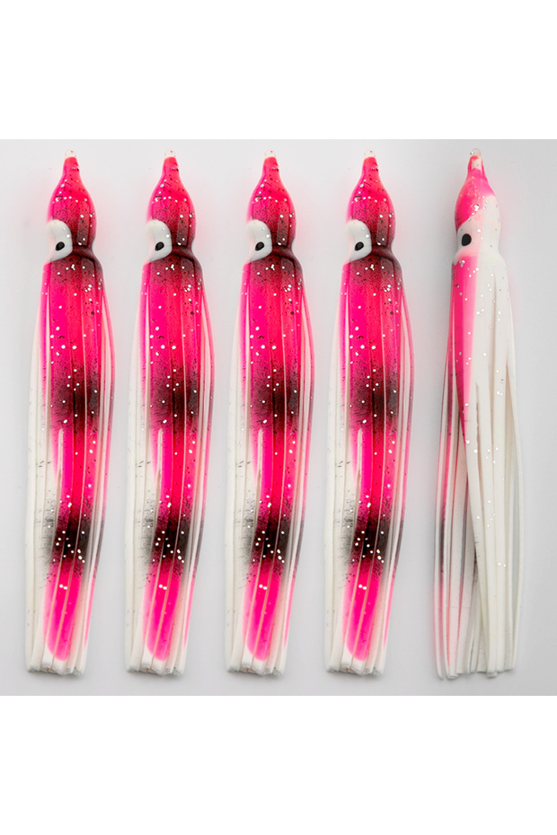 120mm 4.72in 008 Soft Octopus Lure 60-120mm Octopus Hoochies Squid Skirt Trolling Lure PVC Luminous