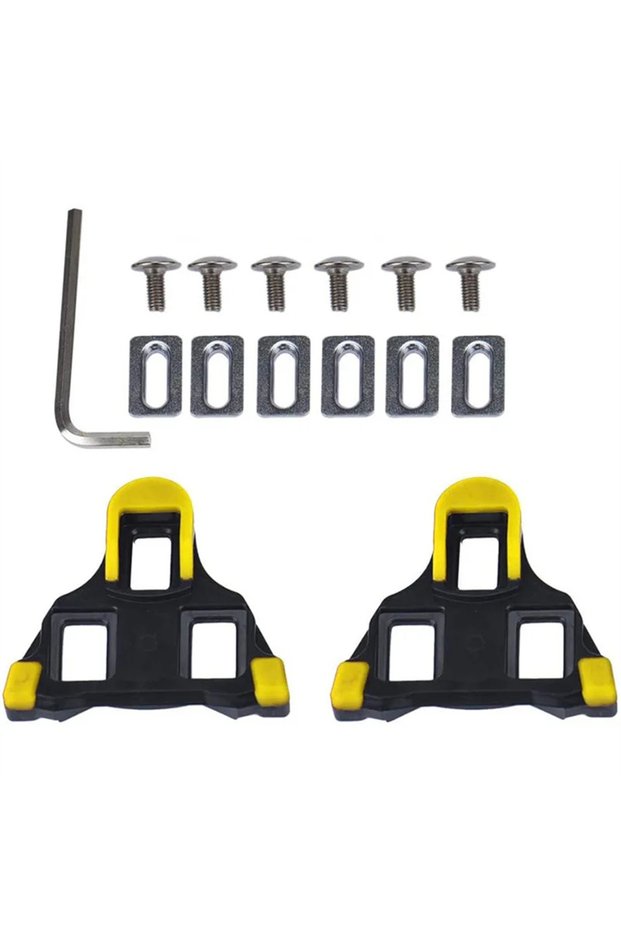 Black Yellow Road Bike Pedal Cleat SPD Bicycle Pedals Self-locking Plate Clip for SHIMANO Bike Cycli