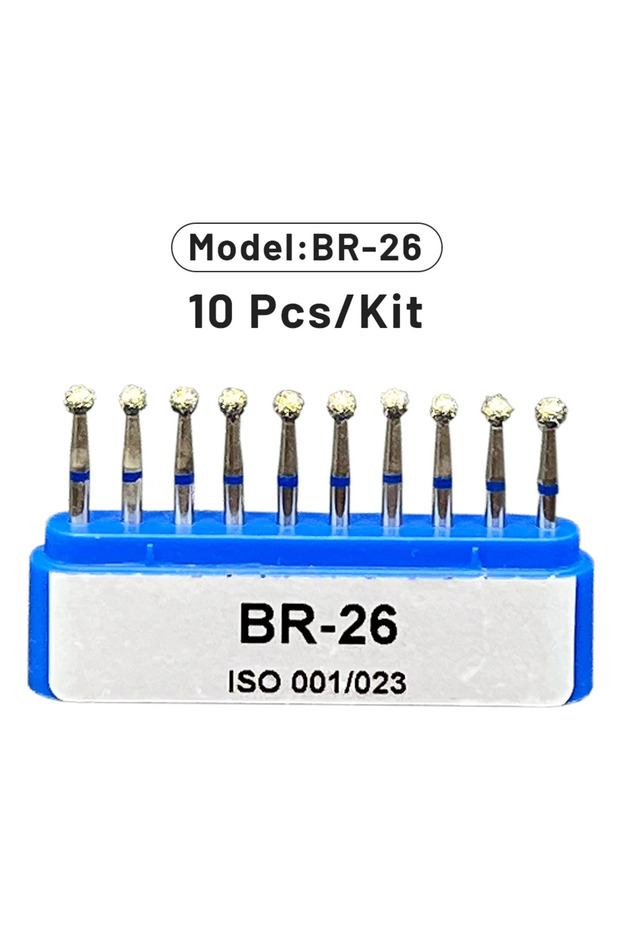 BR-26 AG 1 Box Dental Diamond Burs Drill for High Speed Handpiece Dentist Burs FG Series Dia.1.6mm