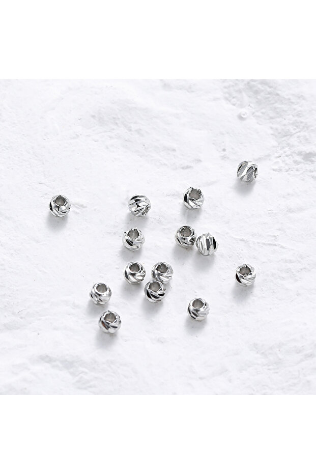 2.5mm-50Pcs Platinum style01 20pcs/lot 18K Gold Plated Striped Cut Flower Beads Earring Necklace Loo