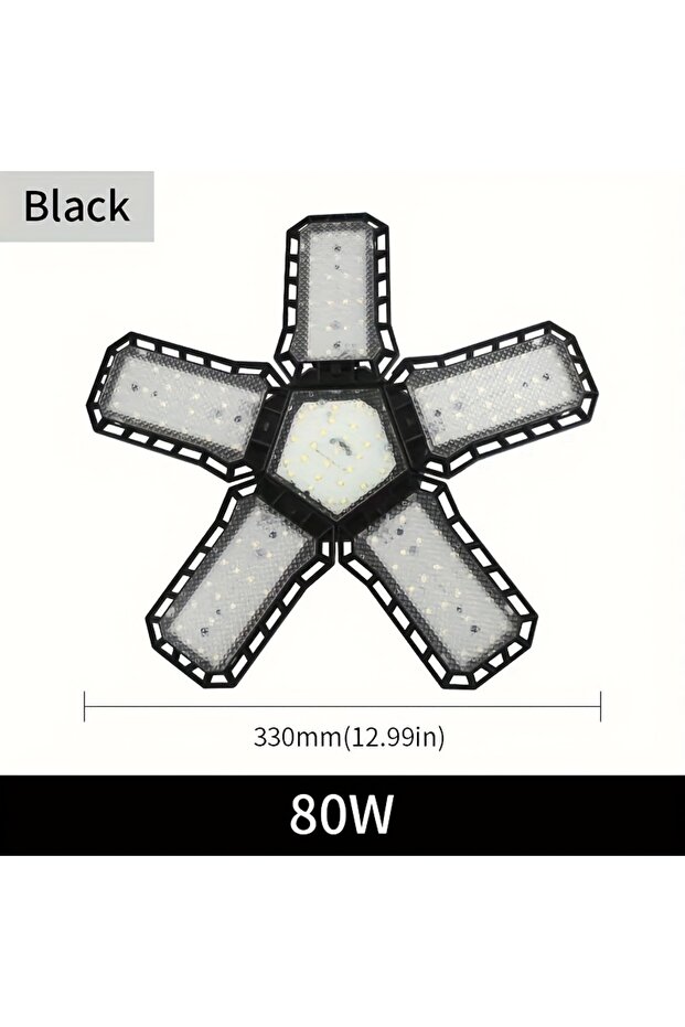 110V(100-130V) Cold White 6000K 80W 1pc Foldable LED Bulb Garage Light Energy Efficient Adjustable