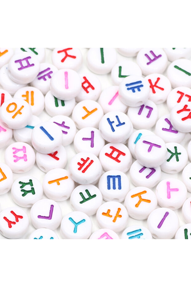 500pcs 2 100pcs 7mm Mixed Korea Alphabet Letters Beads Round Acrylic Korean Beads For Jewelry Making