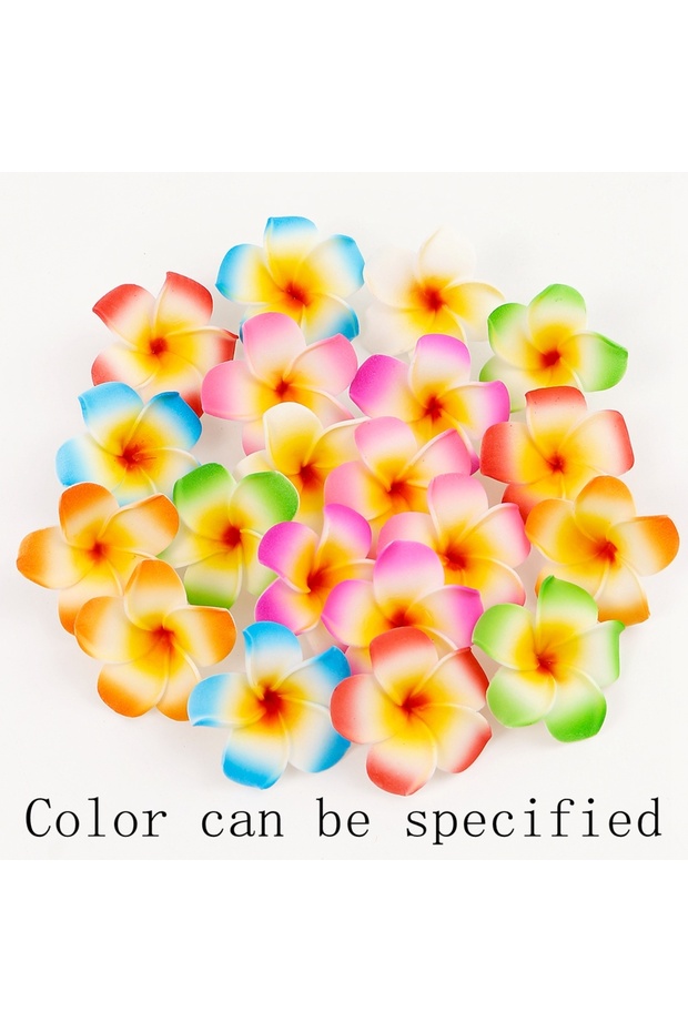10PCS 4cm multicolor 10PCs Foam Aritificial Flowers Heads For Home Decor Fake Flowers Hawaiian Beac