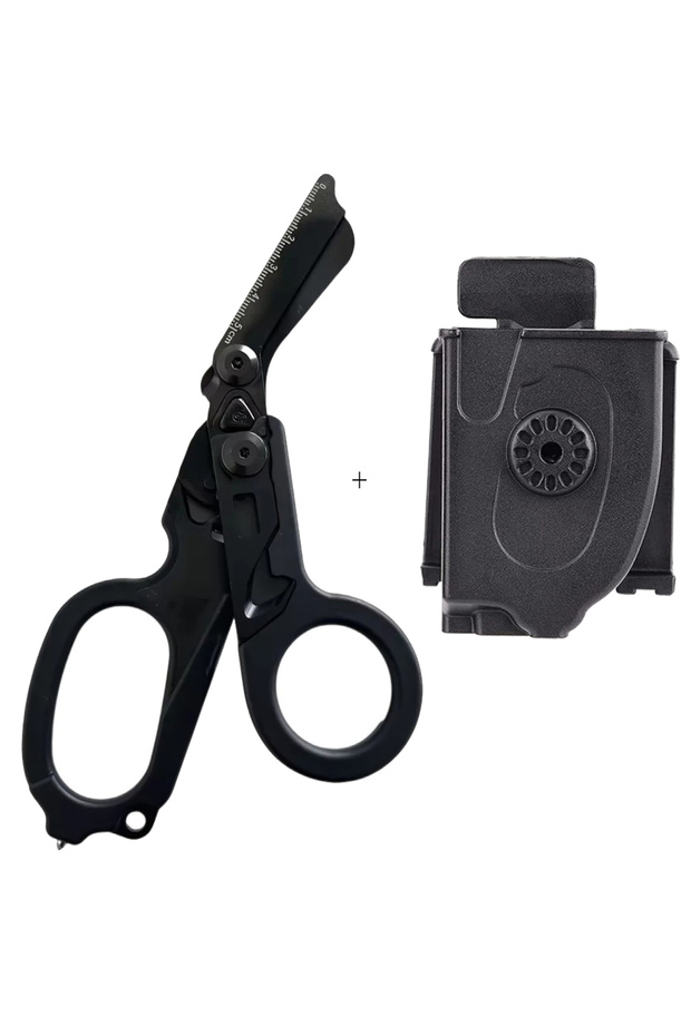 All-Black and case Tactical Medical Scissor Emergency Rescue Shear First Aid Kit Raptor Scissors Fol
