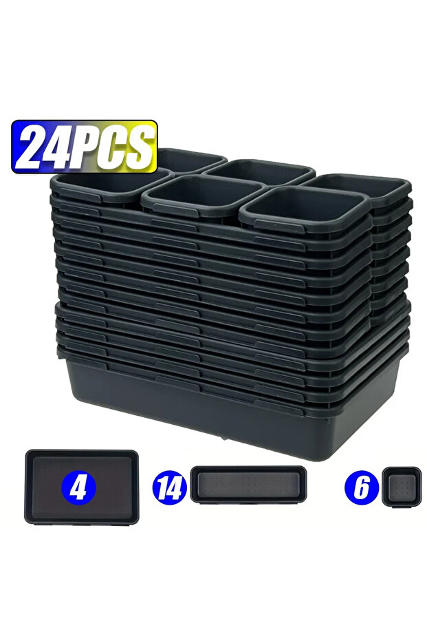 24PCS(6S14M4L) Drawer Organization 8/26/47pcs Tool Tray Tool Box Organizer Tray Dividers Set Workben