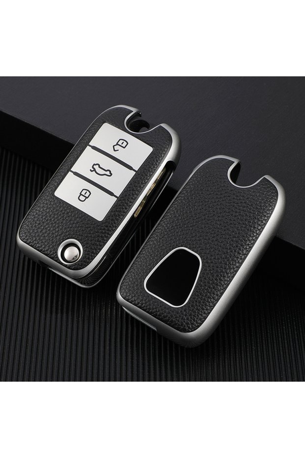 Silver For Roewe RX5 MG3 MG5 MG6 MG7 MG ZS GT GS 350 360 750 TPU Leather Car Flip Key Case Cover Bag