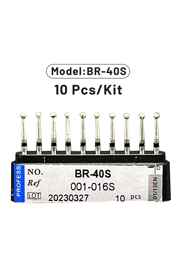 BR-40S AG 1 Box Dental Diamond Burs Drill for High Speed Handpiece Dentist Burs FG Series Dia.1.6mm
