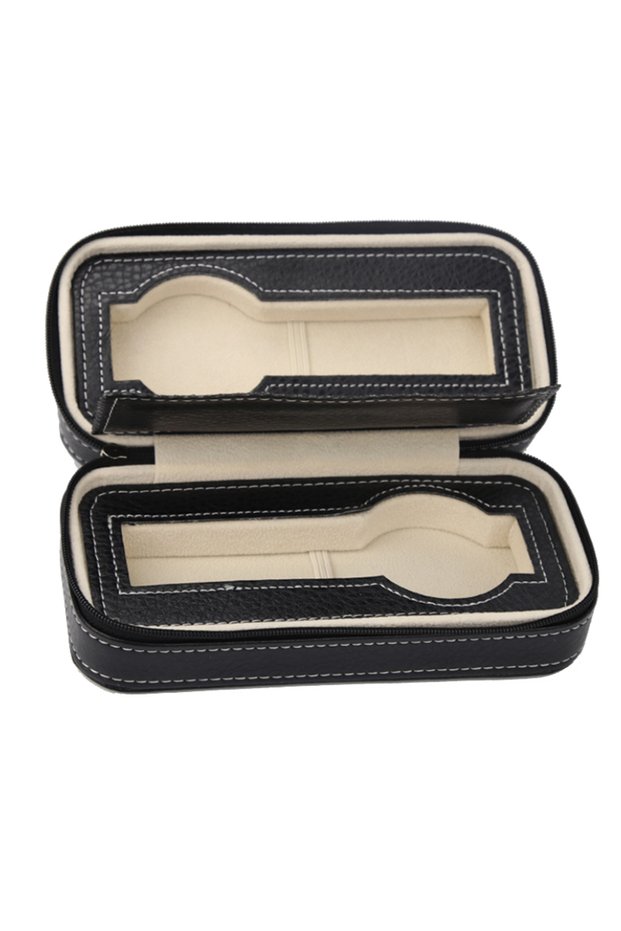 HSLL2W 2/4/6/8/10/12 Slots Watch Suitcase Organizer Portable Zipper Watch Case Bracelets Men's and W