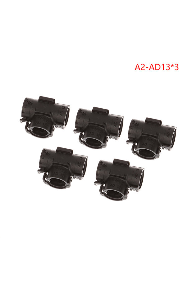 A2 5Pcs T-shaped Y-shaped Three-Way Plastic Corrugated Hose Openable Car Wiring Harness Tie Equal Di