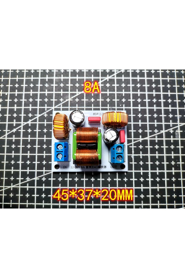 8A DC 5V-20V Car Audio Power Noise Filter 8A 20A 50A DC LC-EMI Filter Clean FOR 12V 15V Hi-Fi DAC De