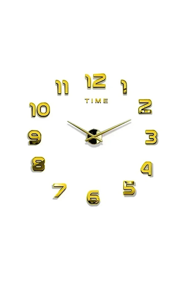 Gold Digital Clock Wall Stickers Needle Decoration Glowing Clocks DIY Bedroom Living Home Quartz Cre