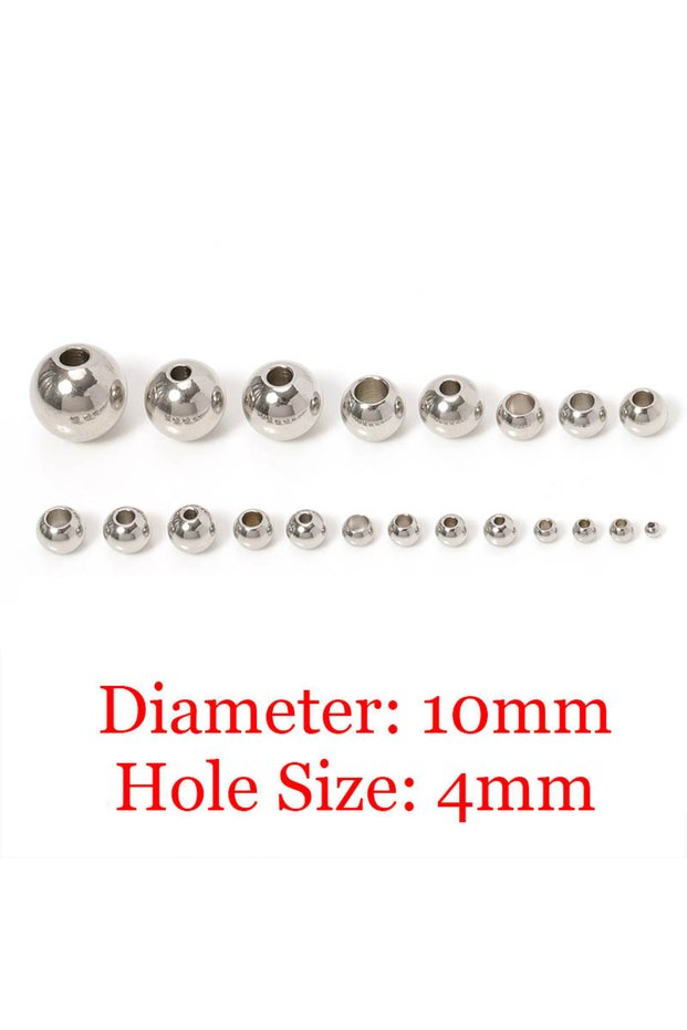 10x4mm 100pcs 2/3/4/5/6/8/10mm Metal Spacer Beads Round Beads for DIY Bracelet Keychain Pendant Jewe