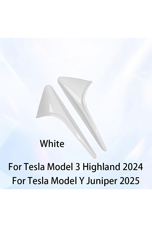 White ABS Carbon Pattern Side Camera Cover For Tesla Model 3 Highland 2024 Model Y Juniper 2026 ABS