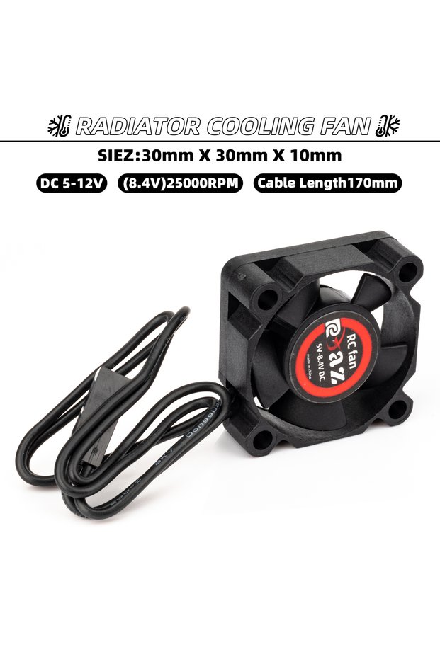 High Speed 30mm RC High Speed Fan 25-50mm Motor ESC Waterproof 10000-30000RPM 5V-12V DC for 550 Brus