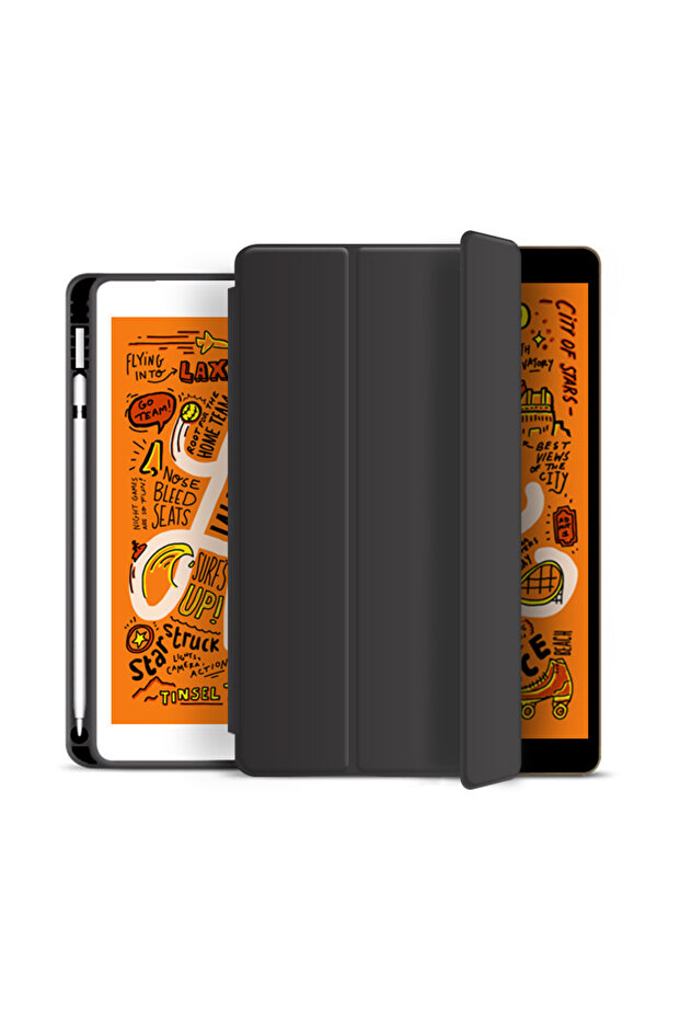 iPad pro 10.5 Black With Pencil Holder Funda for iPad 12th pro 12.9 air 11 13 M4 11th 11 10.5 10.2 C