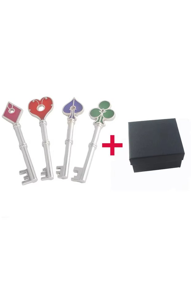 ZH001 Resident Evil RPD Key Set Keychain Necklace Raccoon City Police Department Cosplay Pendant Key