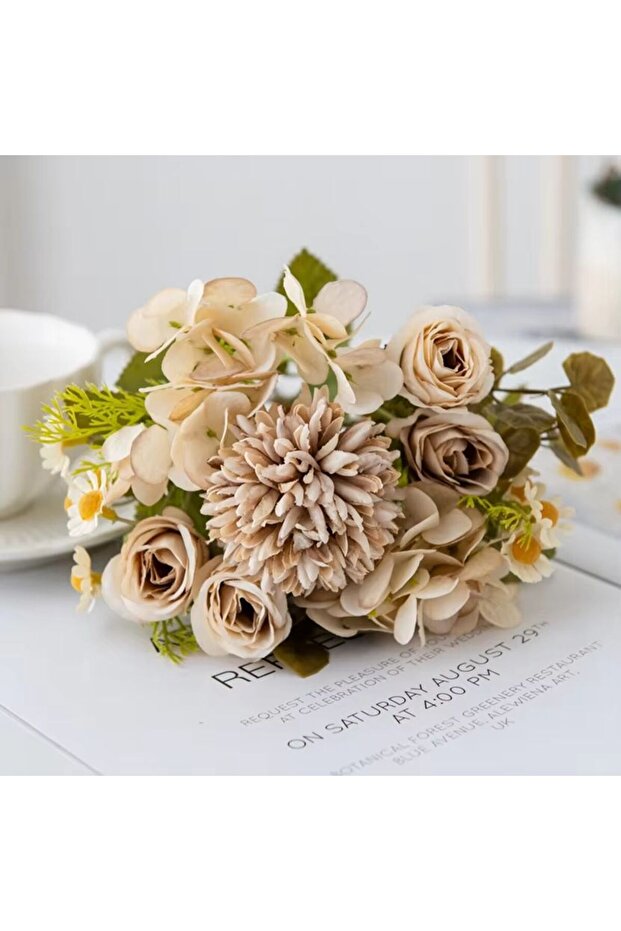 1 pc Brown Artificial Flowers Chamomile Combination Home Room high quality Decoration Supply Wedding